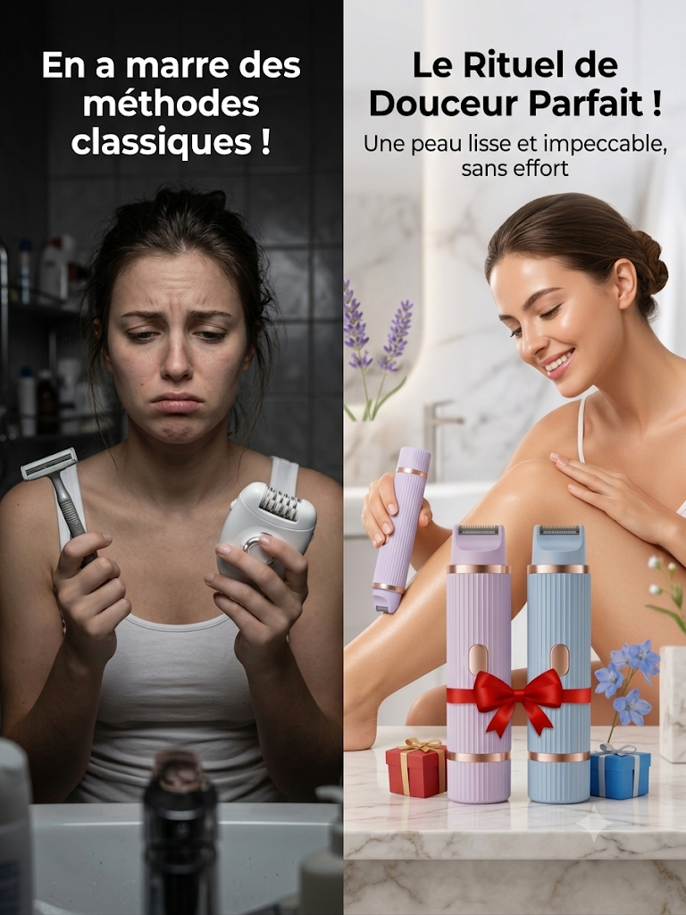 Rasoir Électrique 2en1 Mervalia – Épilation Douce Corps & Visage